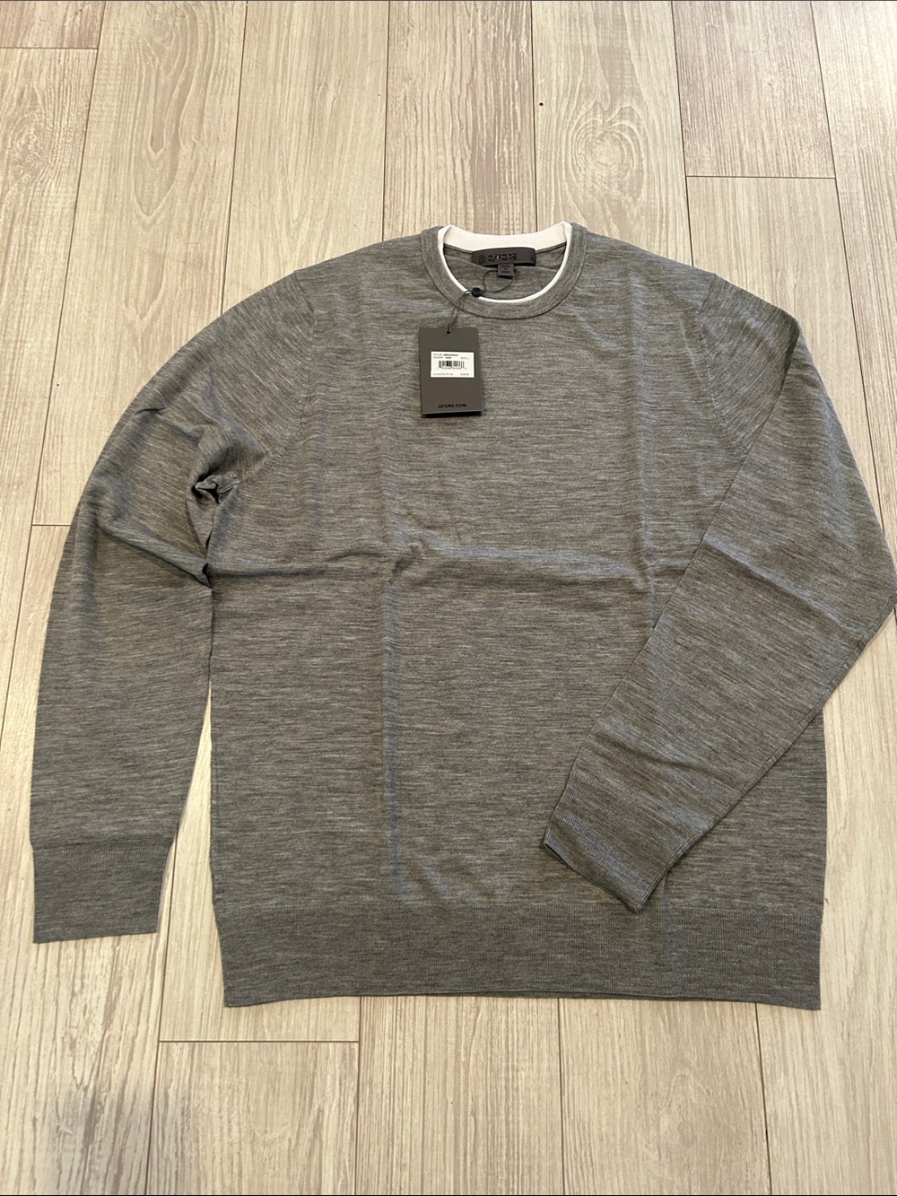 G/FORE Men's Grey Crewneck Sweater